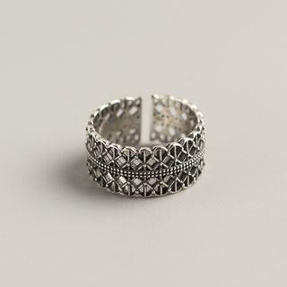 925 Sterling Silver Lace Ring Silver - One Size