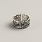 925 Sterling Silver Lace Ring Silver - One Size