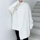 Turtle-neck Asymmetric Plain Over-sized Sweater