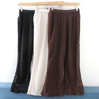 High Waist Lace Flared Pants