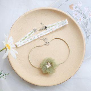 Flower Lace Choker / Flower Mesh Choker