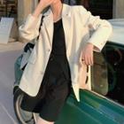 Plain Slit-back Blazer