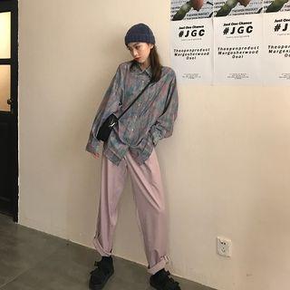 Print Shirt / Straight Fit Pants