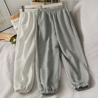 Embossed Loose-fit Jogger Pants