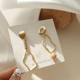 Non-matching Drop Earring 925 Sterling Silver - As Shown In Figure - One Size