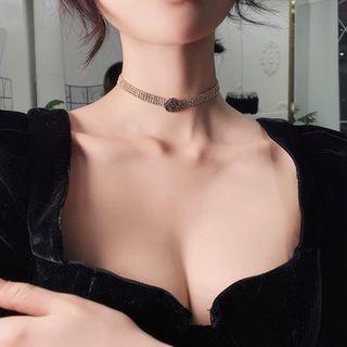 Alloy Rhinestone Choker