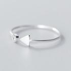 Triangle Rhinestone Open Ring S925 Silver - Ring - One Size