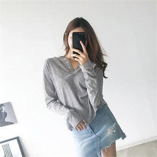 Hooded Stripe Henley