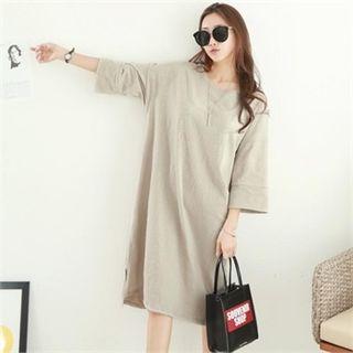 Dip-back Midi T-shirt Dress