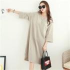 Dip-back Midi T-shirt Dress