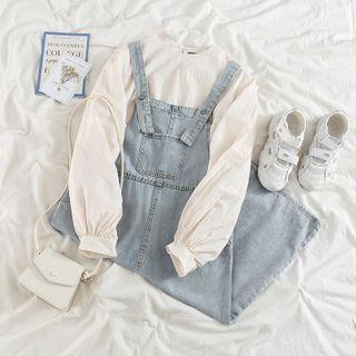 Blouse / Denim Midi Jumper Dress