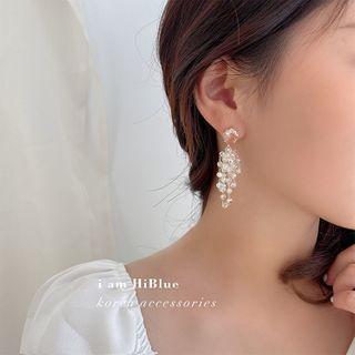 Crystal Dangle Earring 1 Pair - 925 Silver - As Shown In Figure - One Size