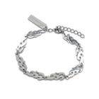 Frame Stainless Steel Bracelet 1pc - Silver - One Size