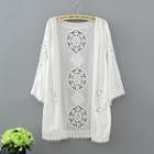 Embroidered Beach Cover-up White - One Size