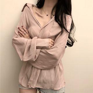 Long-sleeve Shirt Pink - One Size