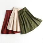 High-waist Flare Midi Skirt