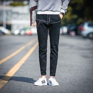 Contrast-stitching Slim-fit Jeans