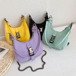 Snap Buckle Chain Strap Crossbody Bag