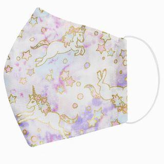 Handmade Cotton Mask Cover (unicorn Print)(adult) Purple - One Size