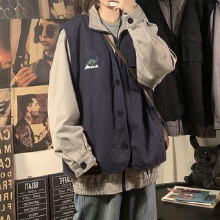 Mock Two-piece Color Block Jacket