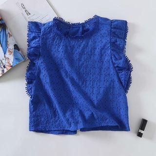 Sleeveless Slit-back Crop Top