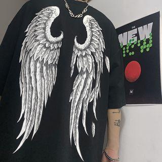 Angel Wing Printed Short-sleeve T-shirt
