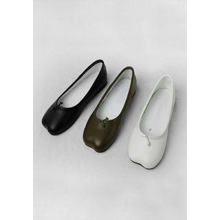 Bow Split-toe Ballerina Flats