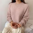Drop-shoulder Boucl  Sweater