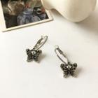 Butterfly Drop Earring 1 Pair - Butterfly Drop Earring - Silver - One Size