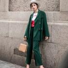 Set : Plain Blazer + Wide Leg Pants