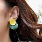 Two-tone Disc Statement Earring