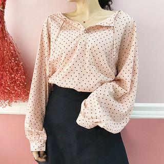 Heart Print Placket Shirt