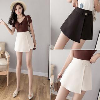 Wrapped Mini A-line Skort