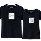 Couple Matching Short Sleeve Lettering Printed T-shirt