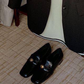 Square-toe Turnkey Loafers