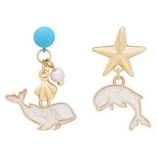 Dolphin Drop Earring / Clip-on Earring