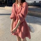 Plain A-line Sweater Dress