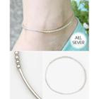 Bar Silver-ball Anklet