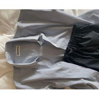 Dearest Dip-back Boxy Stripe Shirt One Size