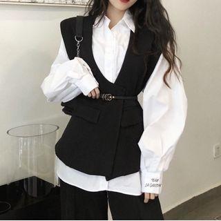 Plain Vest / Belt / Shirt / Set