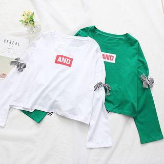 Bow Letter Long-sleeve T-shirt