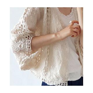 Lace Open-front Cardigan