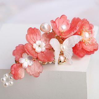 Retro Pearl Flower Hair Clip / Dangling Add On