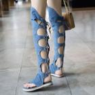 Denim Gladiator Sandals