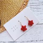 Star Dangle Earring 1 Pair - Star - Red - One Size