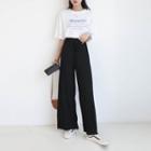 Crewneck Printed Oversize Top / High-waist Plaid A-line Skirt