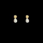 Faux Pearl Alloy Earring 1 Pair - Gld - One Size