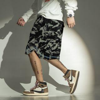 Tie Dye Corduroy Shorts