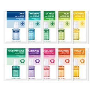 Nature Republic - Good Skin Mask Sheet - 10 Types Aha