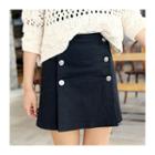 Button-detail Mini Skirt